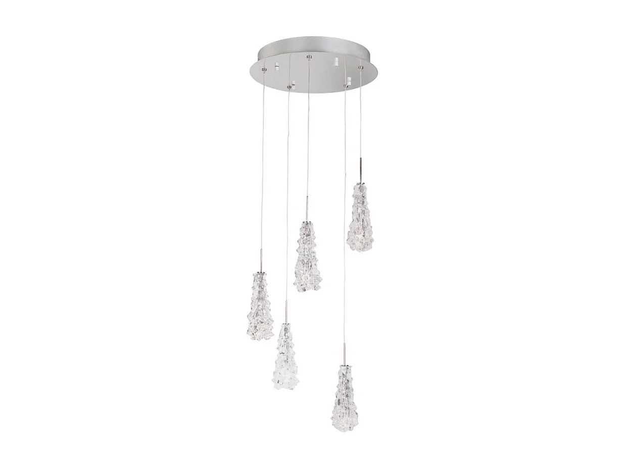 Lampe Suspension en Métal "Estabana" 145cm Transparent