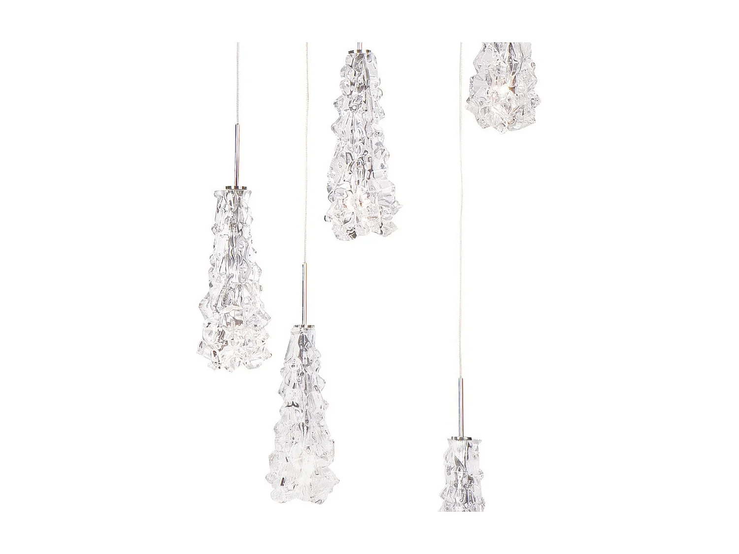 Lampe Suspension en Métal "Estabana" 145cm Transparent