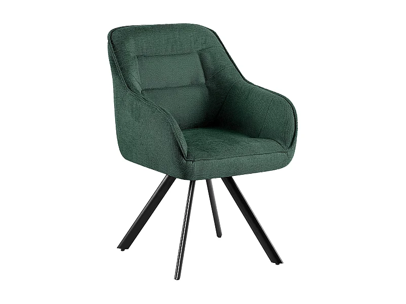 chaise salle à manger - Tissu - Vert - Pettuli