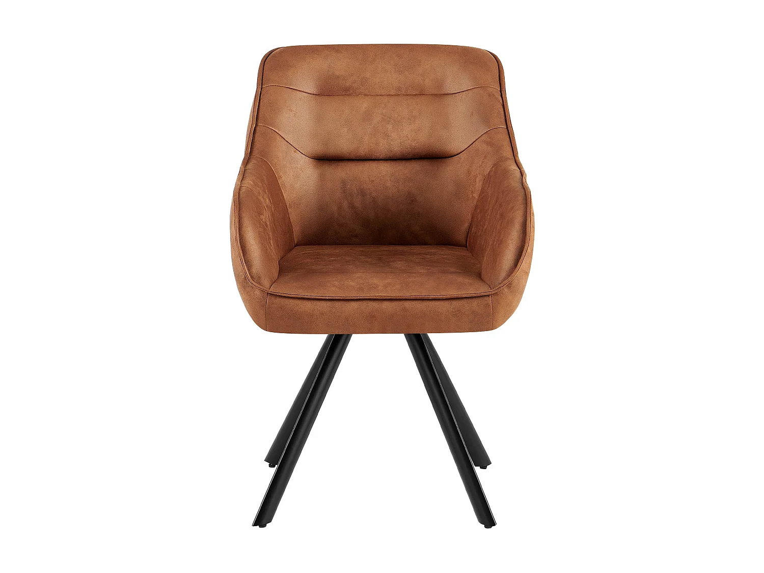 chaise salle à manger - Similicuir - Marron clair - Pettuli