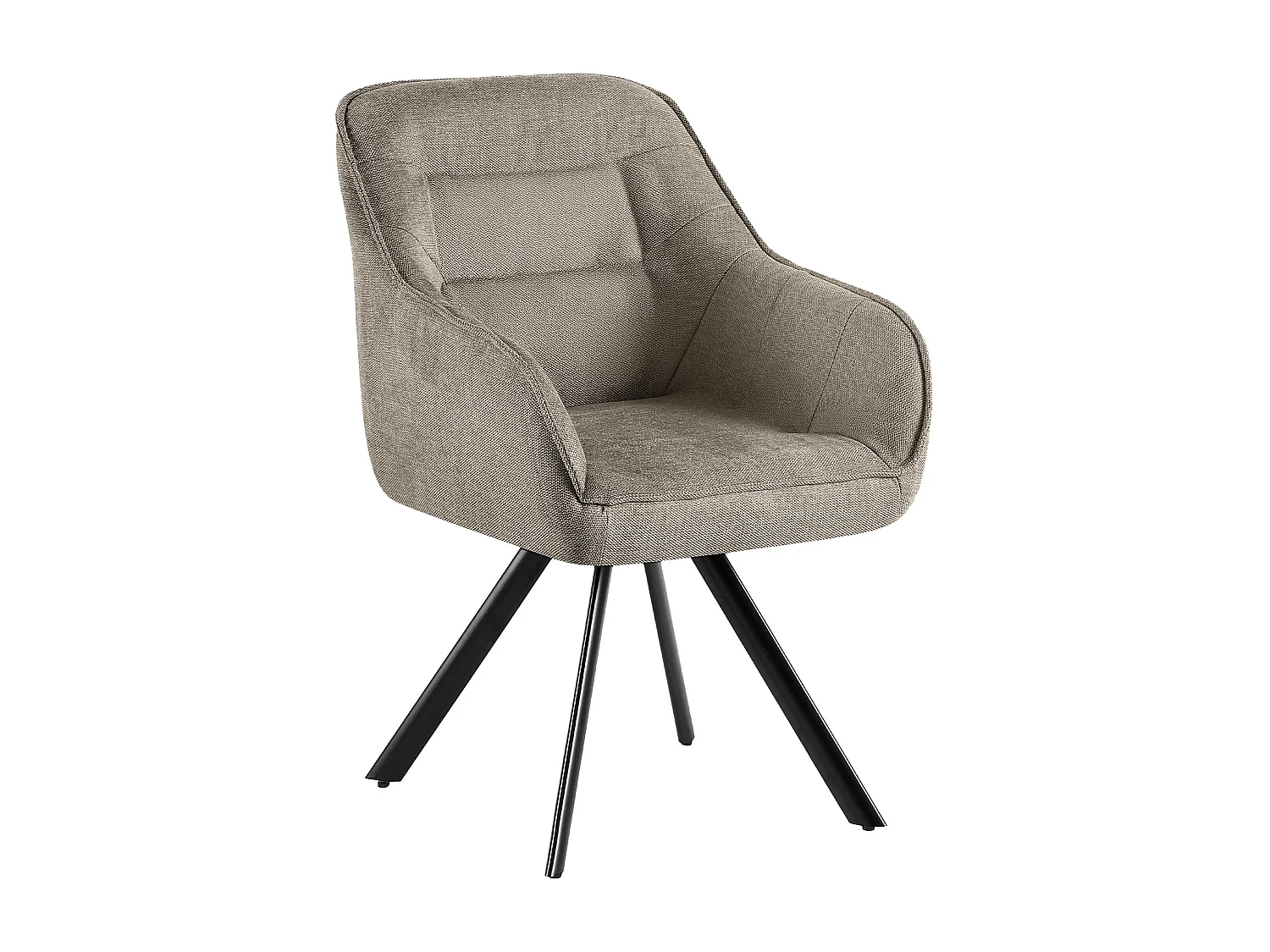 chaise salle à manger - Tissu - Taupe - Pettuli