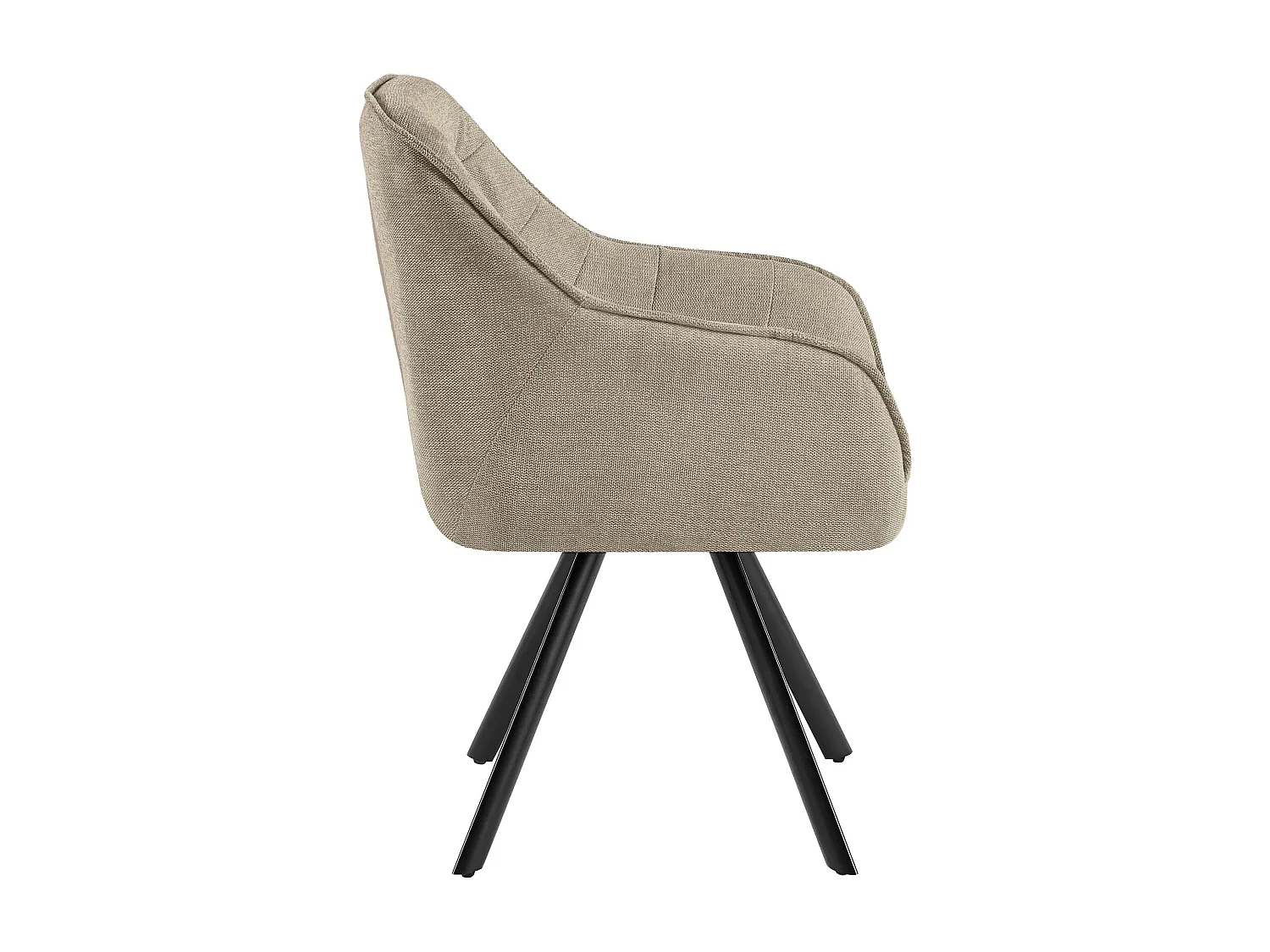 chaise salle à manger - Tissu - Taupe - Pettuli