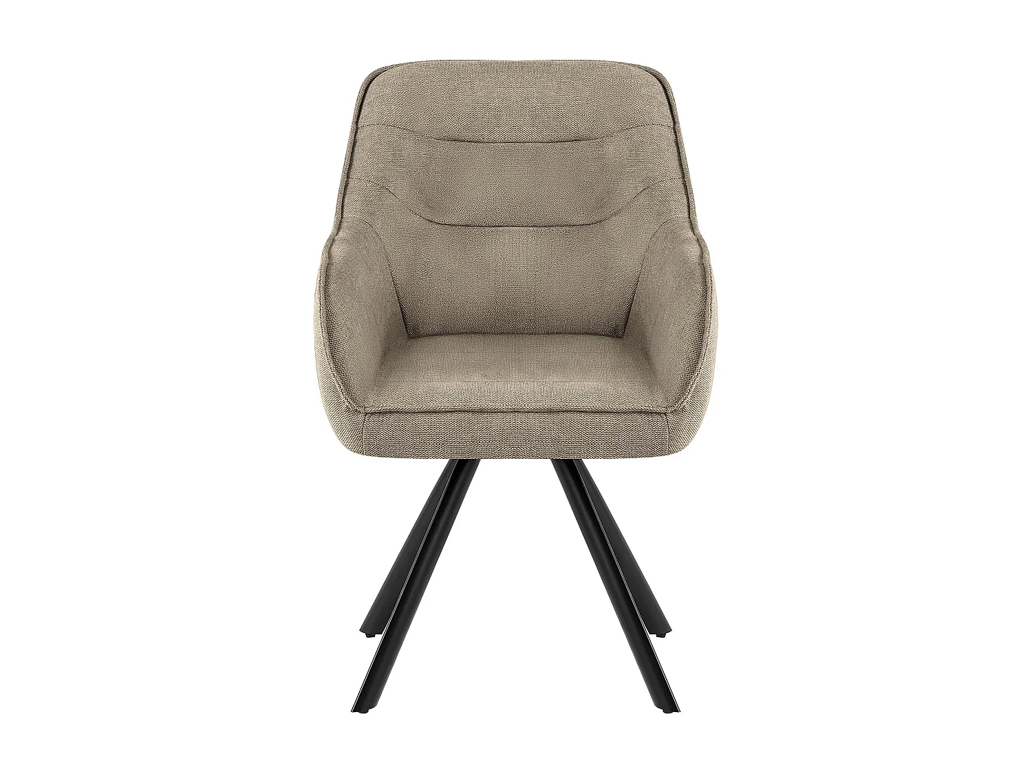 chaise salle à manger - Tissu - Taupe - Pettuli