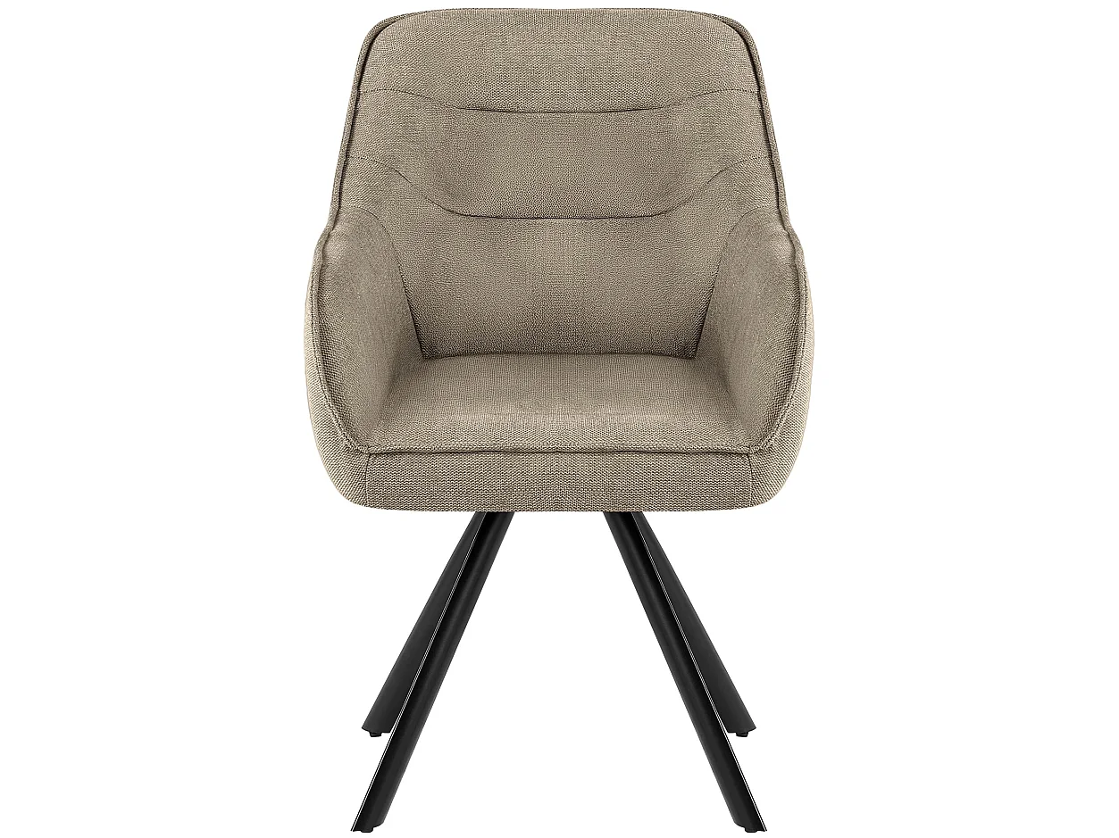 chaise salle à manger - Tissu - Taupe - Pettuli