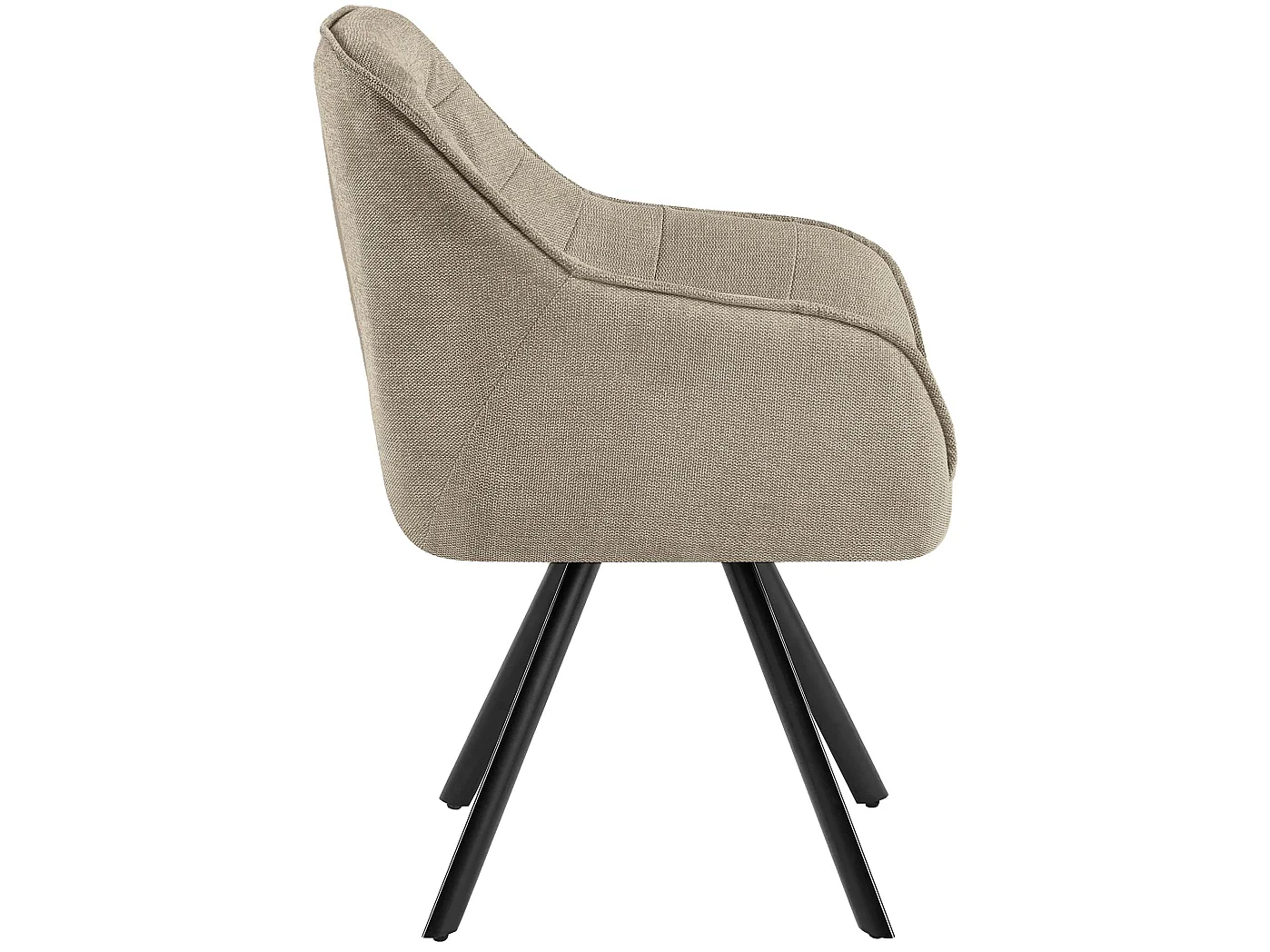 chaise salle à manger - Tissu - Taupe - Pettuli