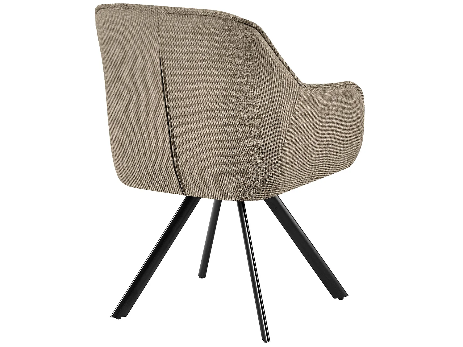 chaise salle à manger - Tissu - Taupe - Pettuli