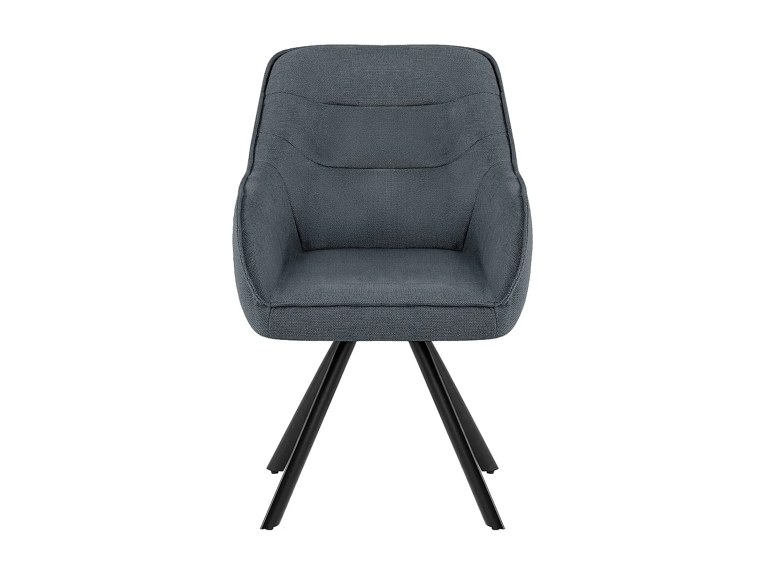 chaise salle à manger - Tissu - Gris foncé - Pettuli