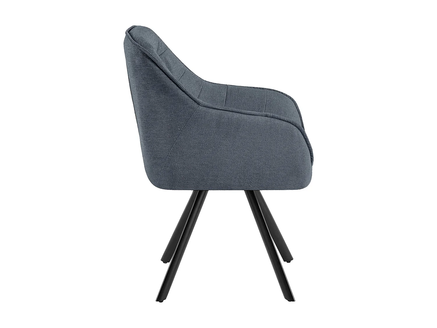 chaise salle à manger - Tissu - Gris foncé - Pettuli