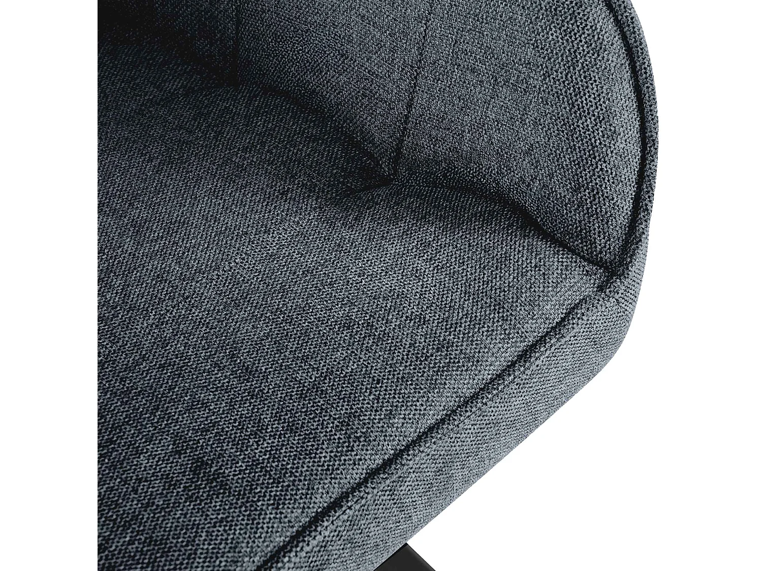 chaise salle à manger - Tissu - Gris foncé - Pettuli