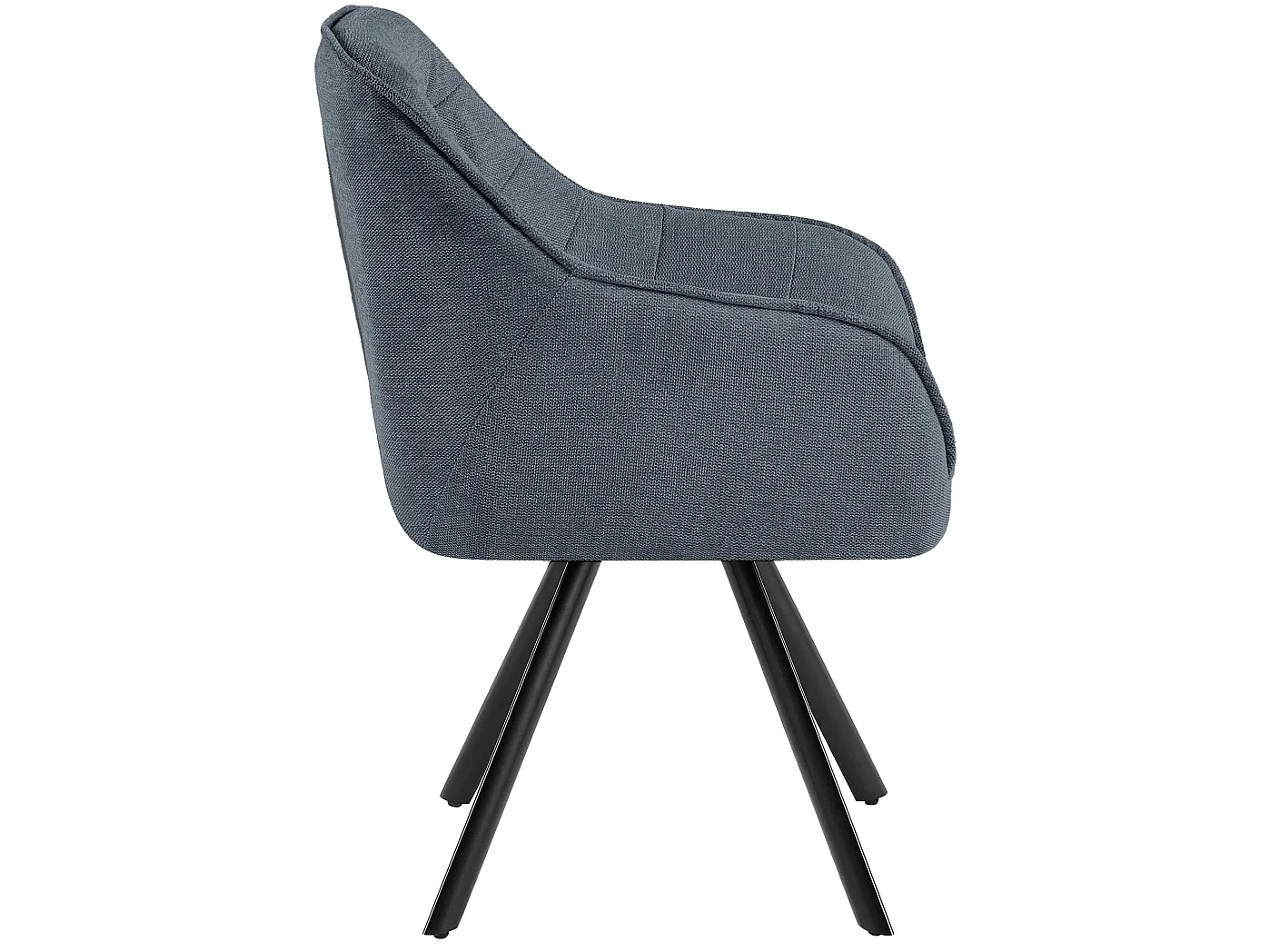 chaise salle à manger - Tissu - Gris foncé - Pettuli