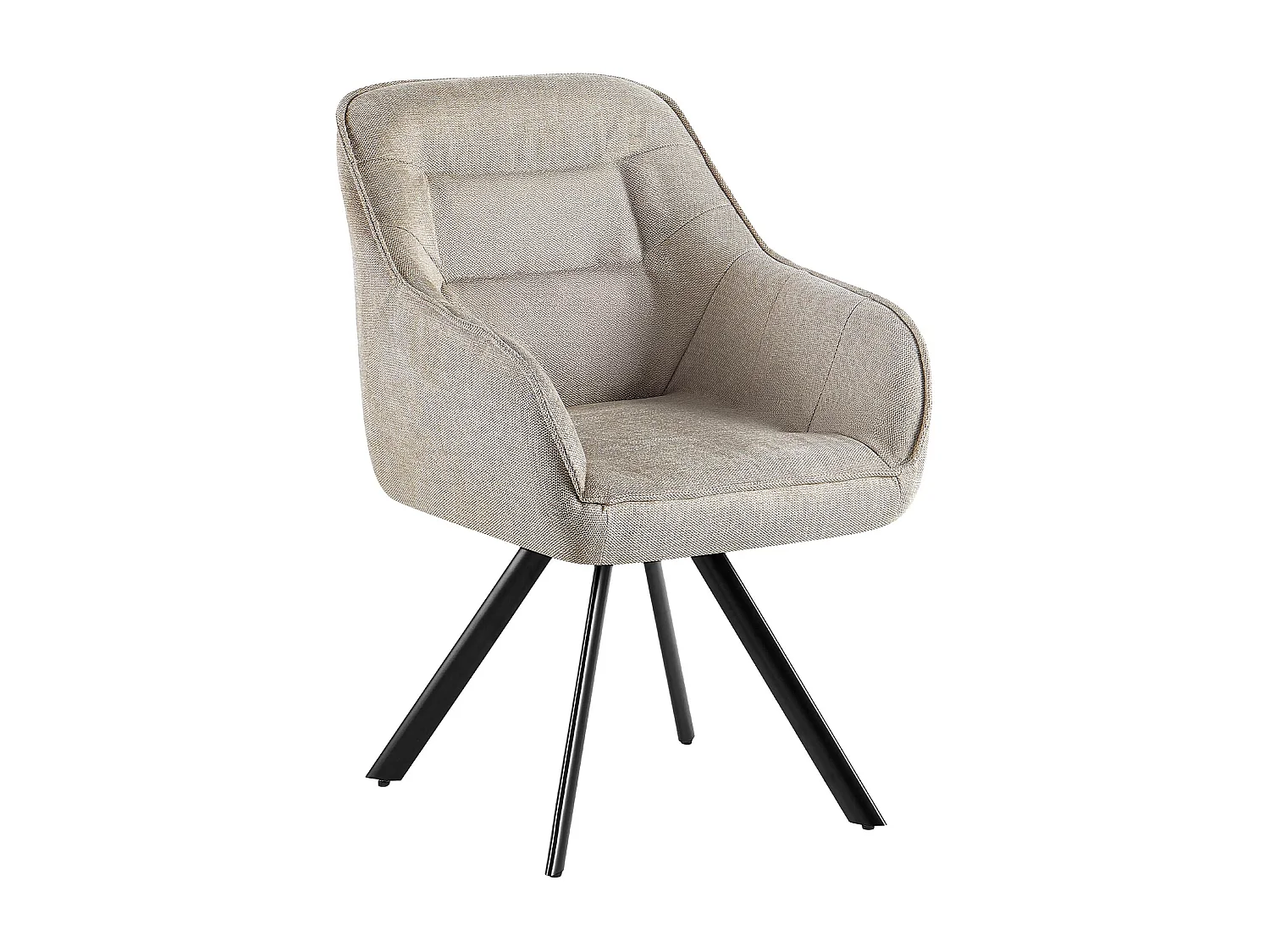 chaise salle à manger - Tissu - Crème - Pettuli