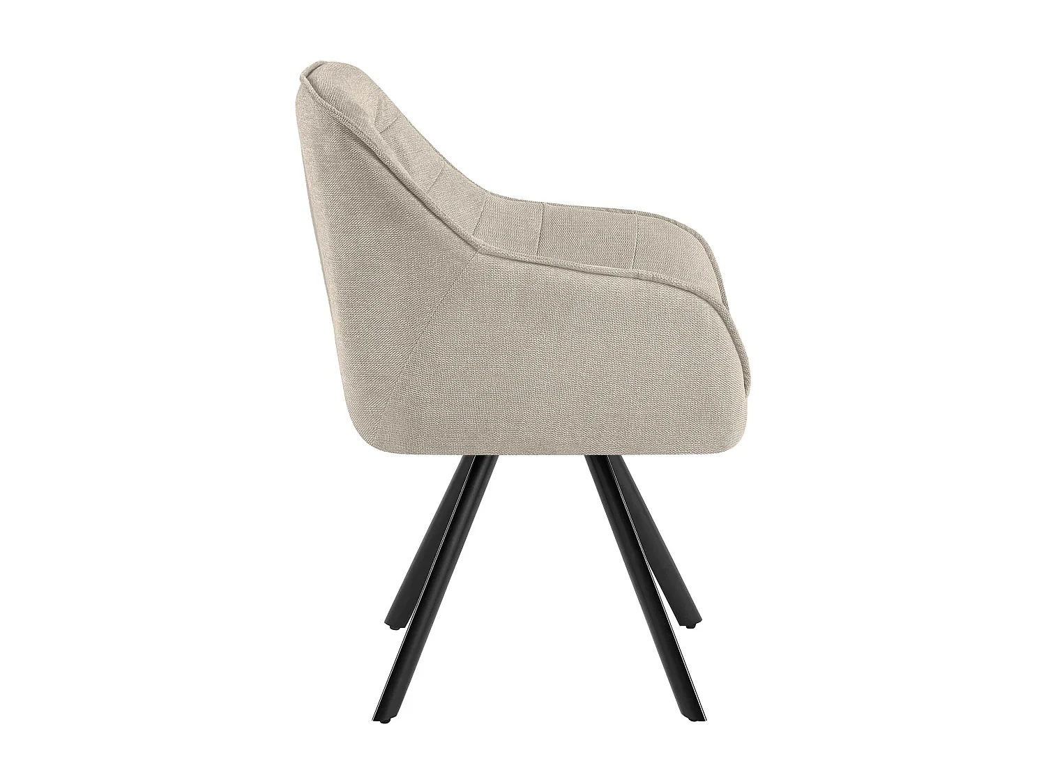 chaise salle à manger - Tissu - Crème - Pettuli