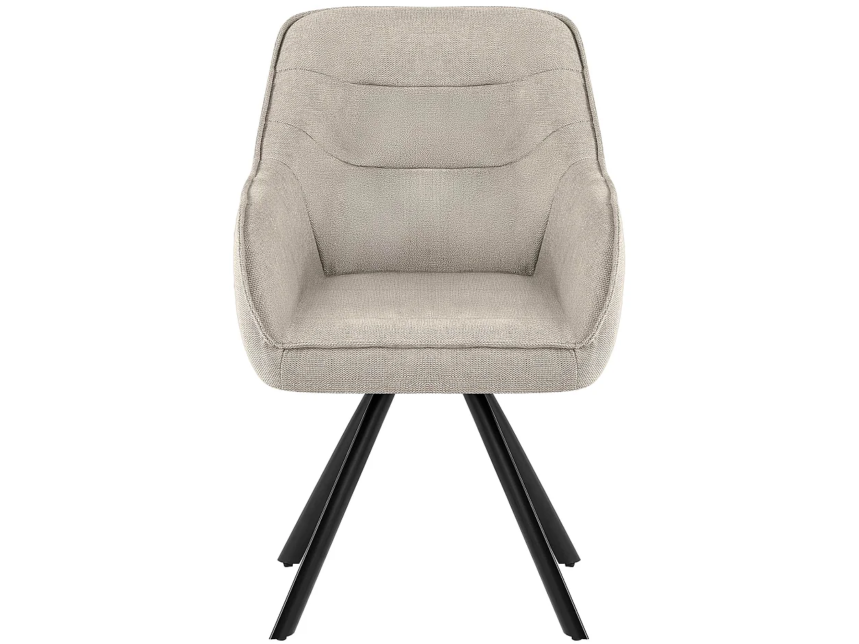 chaise salle à manger - Tissu - Crème - Pettuli
