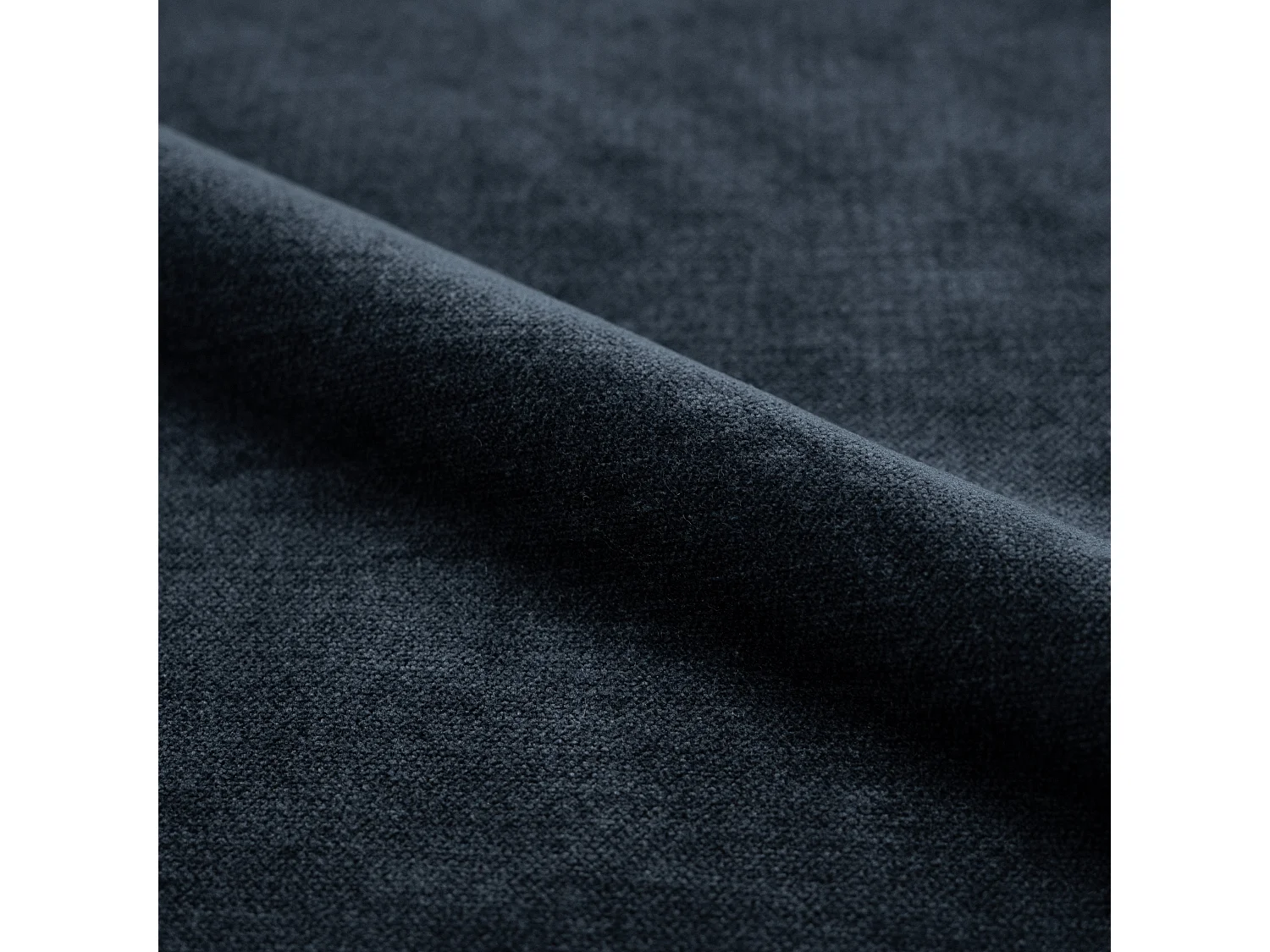 Sillón giratorio de tela efecto terciopelo azul noche - Ricci