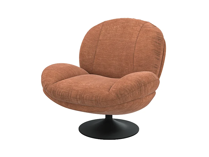 Poltrona Cabriolet CRISTOBAL II In Microfibra Invecchiata Marrone, Rivestimento In Poliestere, Piedi In Legno, 78x71x76 Cm