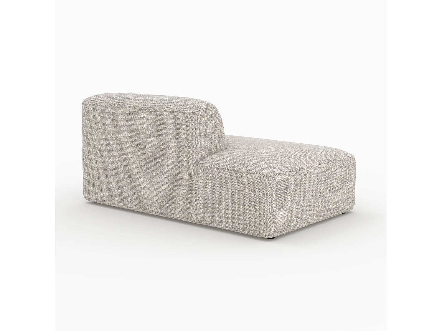 Divano modulare angolare destro in tessuto beige 4 posti - Hestia
