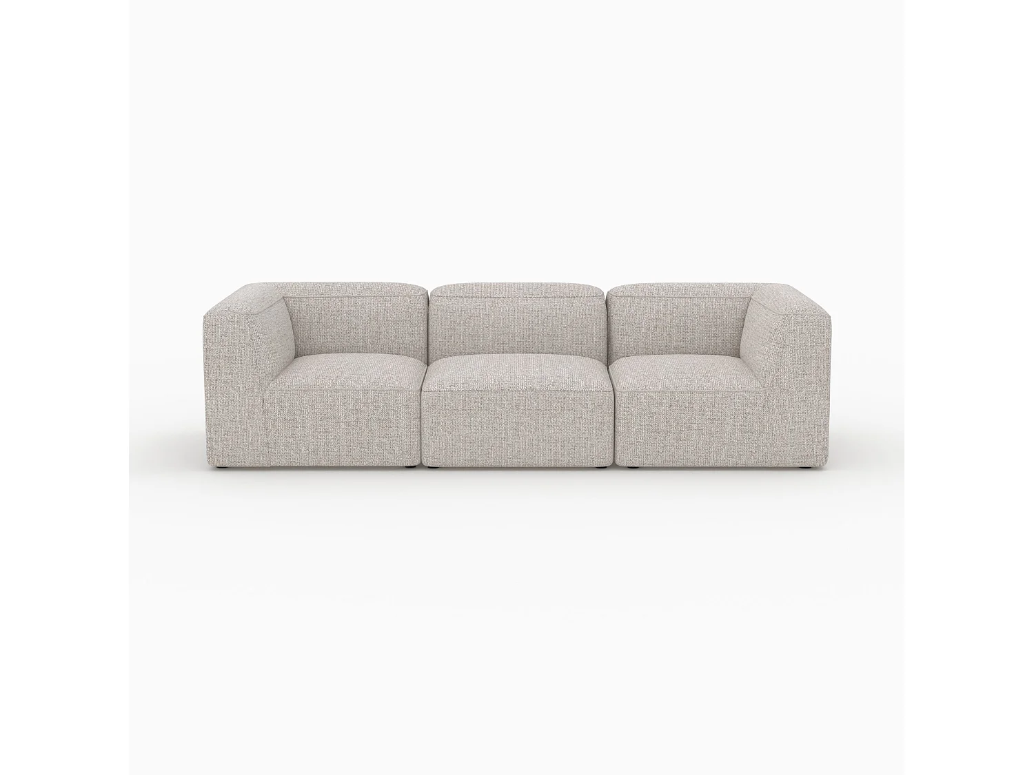 Sofá modular de tela beige de 3 plazas - Hestia