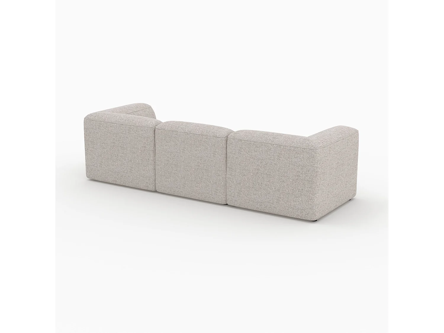 Sofá modular de tela beige de 3 plazas - Hestia