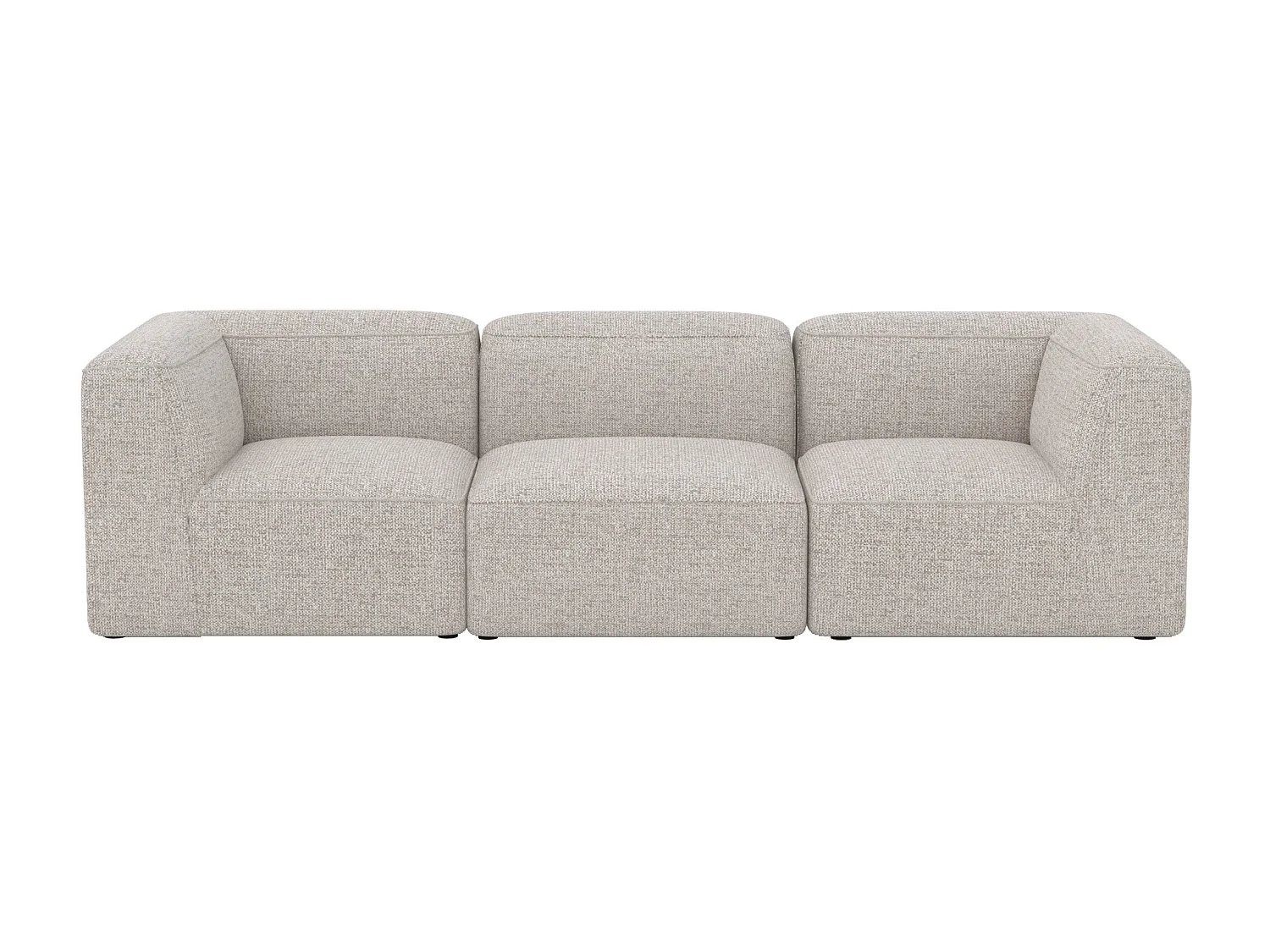 Divano modulare in tessuto beige 3 posti - Hestia