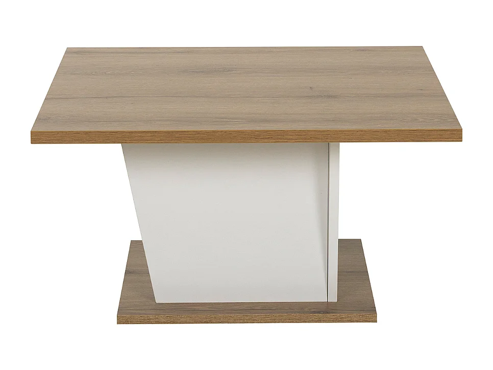 Table basse bar décor blanc et chêne - ATOS