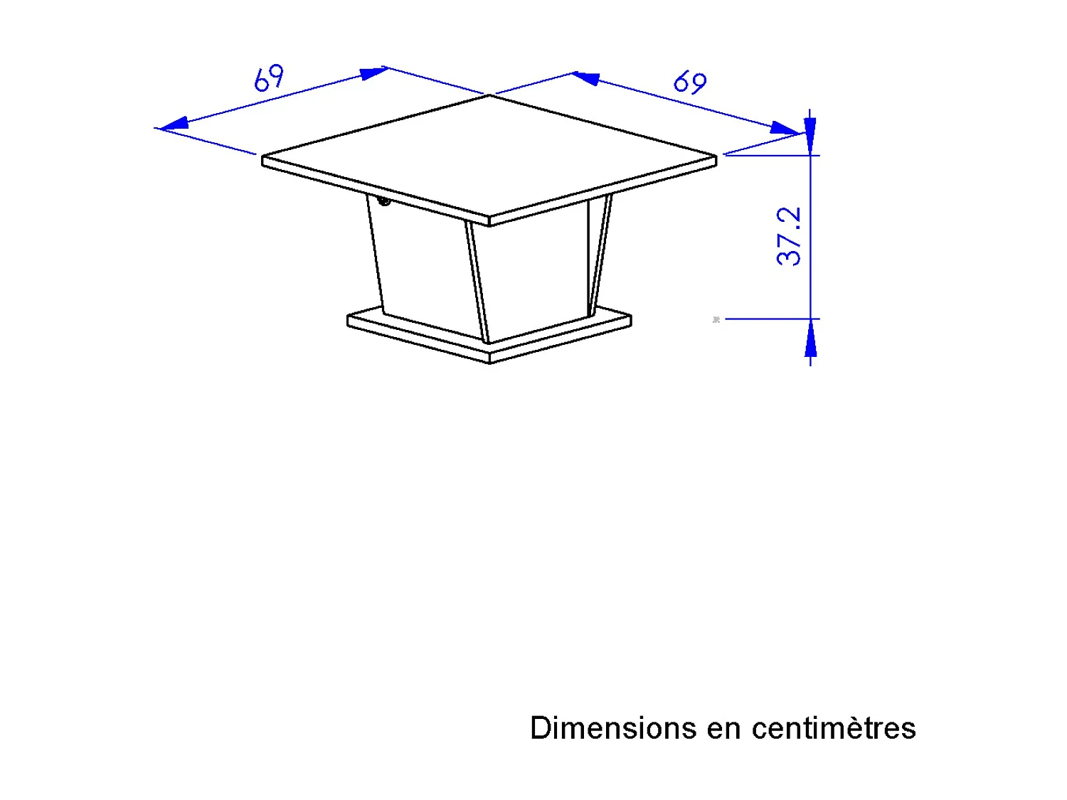 Table basse bar décor blanc et chêne - ATOS