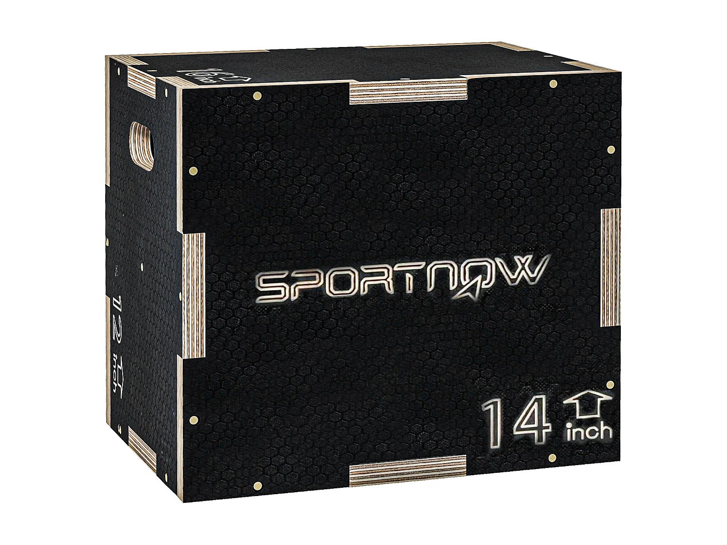 Box jump - box de pliométrie - boite de saut - 3 hauteurs 30/35/40H cm - charge max. 120 Kg - bois surface antidérapante noir