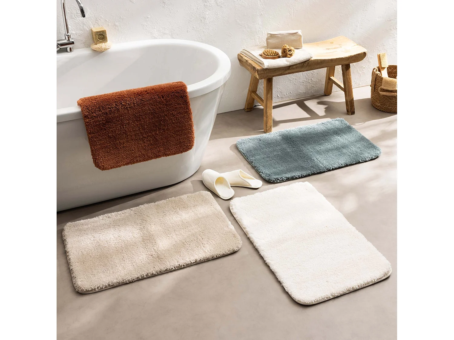 Tapis de bain antidérapant en microfibre