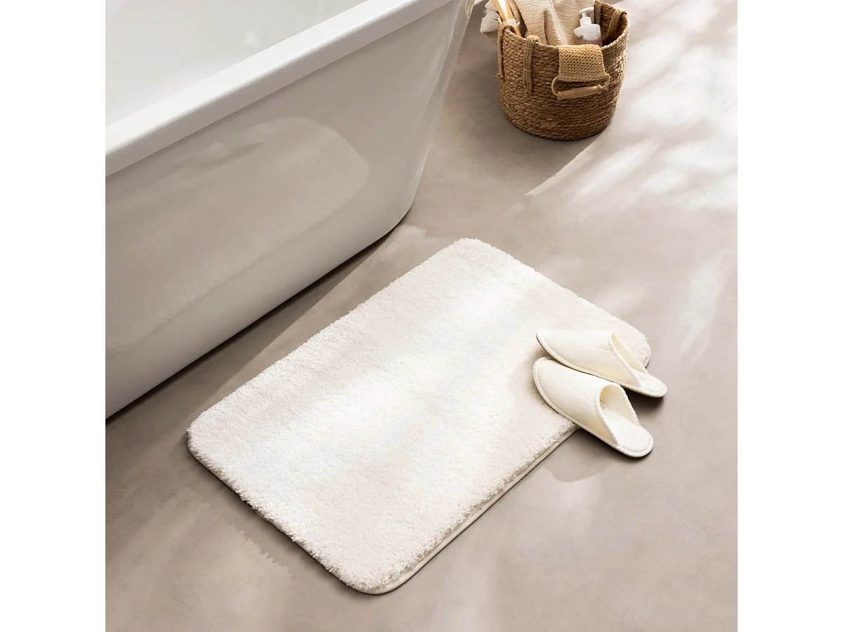 Tapis de Bain en Microfibre "Mael" 50x80cm Naturel