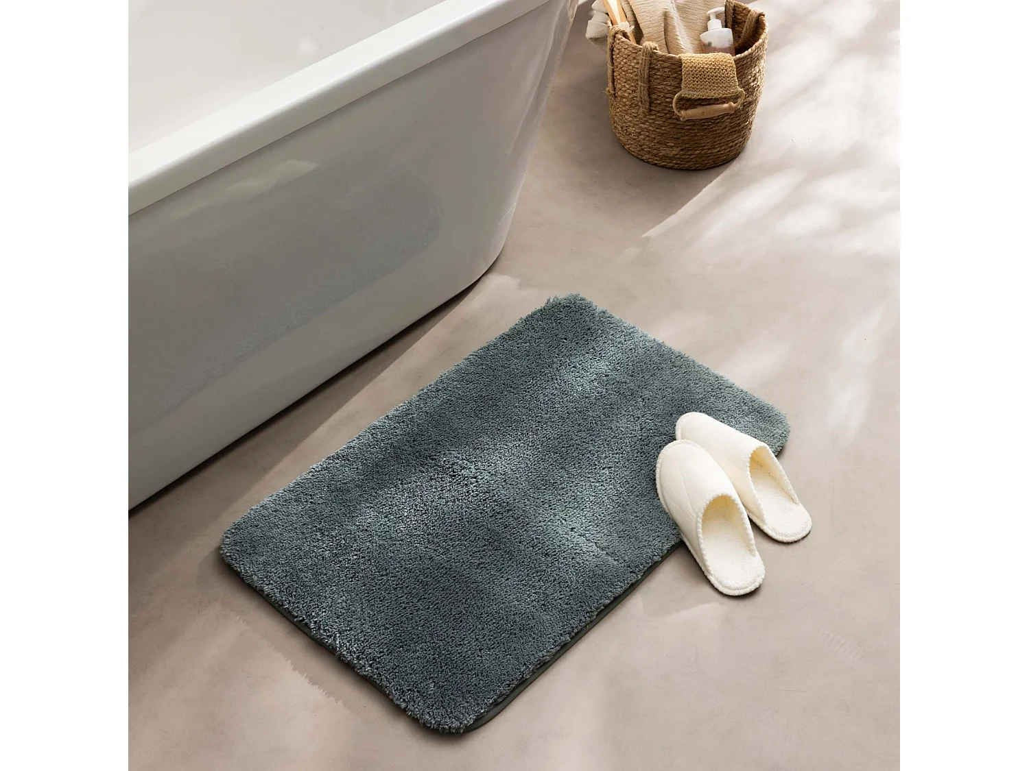 Tapis de bain antidérapant en microfibre