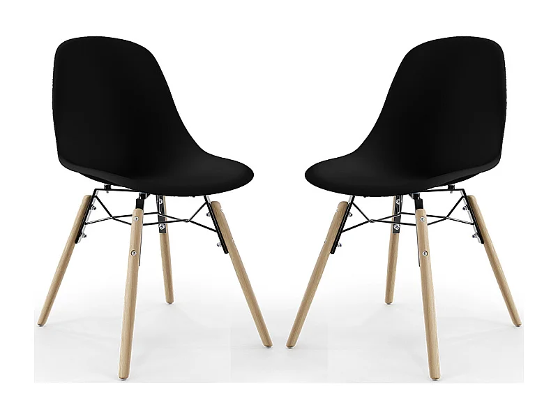 Esszimmerstuhl - Skandinavisches Design - Holzbeine - 2er-Set - Skögur