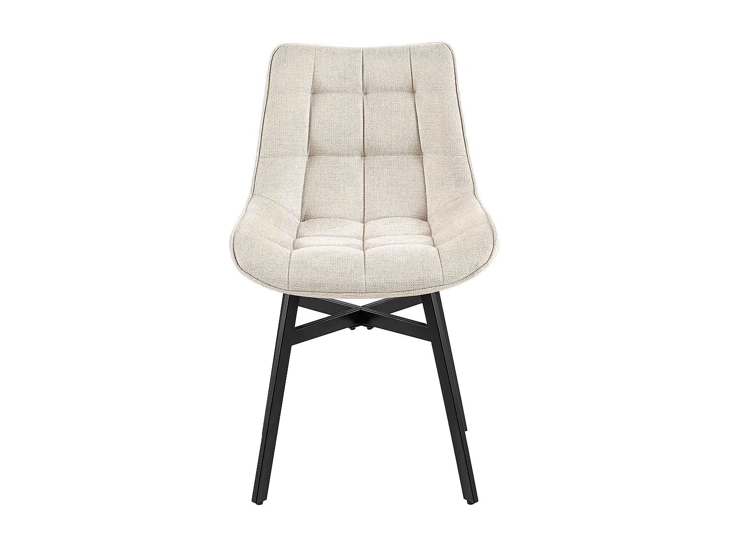 chaise salle à manger - Tissu - Crème - Colby