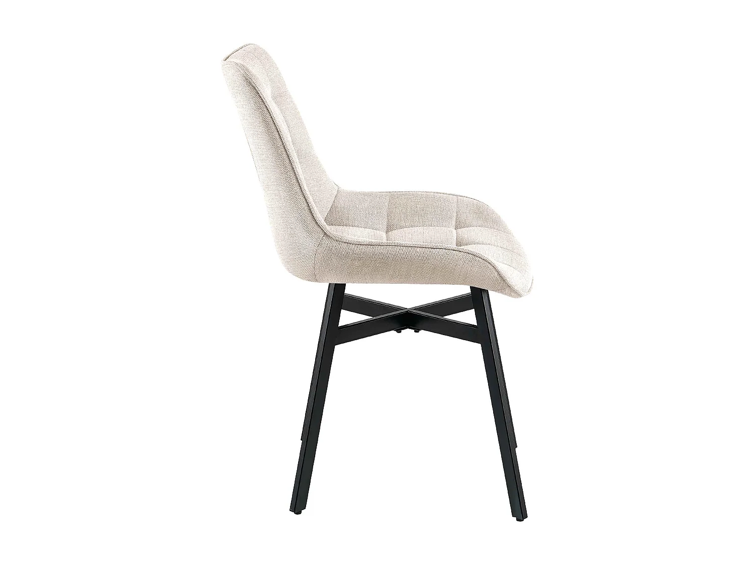 chaise salle à manger - Tissu - Crème - Colby