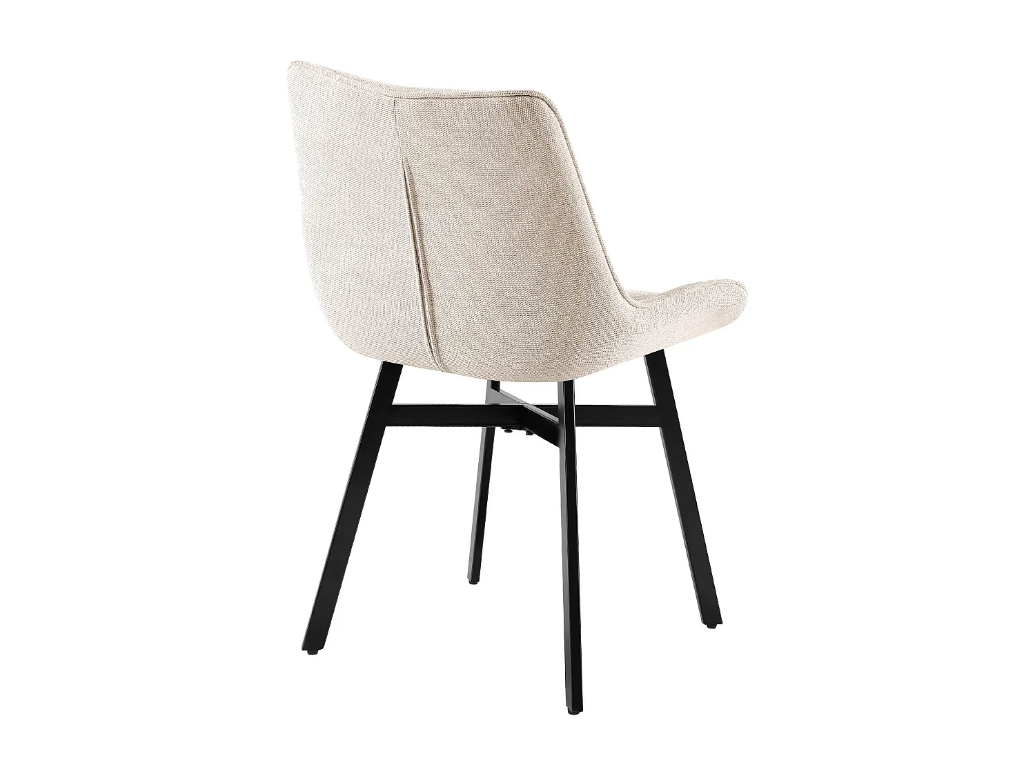 chaise salle à manger - Tissu - Crème - Colby