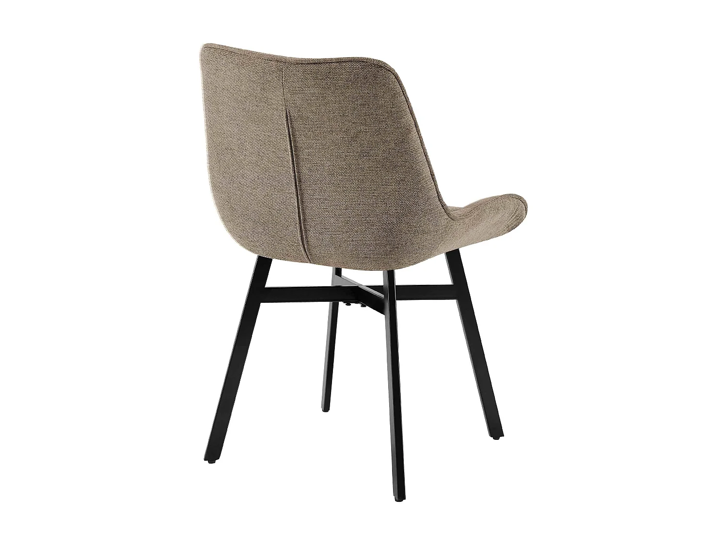 chaise salle à manger - Tissu - Taupe - Colby