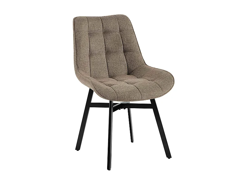 chaise salle à manger - Tissu - Taupe - Colby