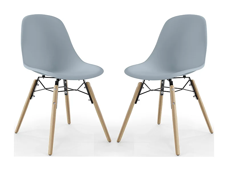 Esszimmerstuhl - Skandinavisches Design - Holzbeine - 2er-Set - Skögur