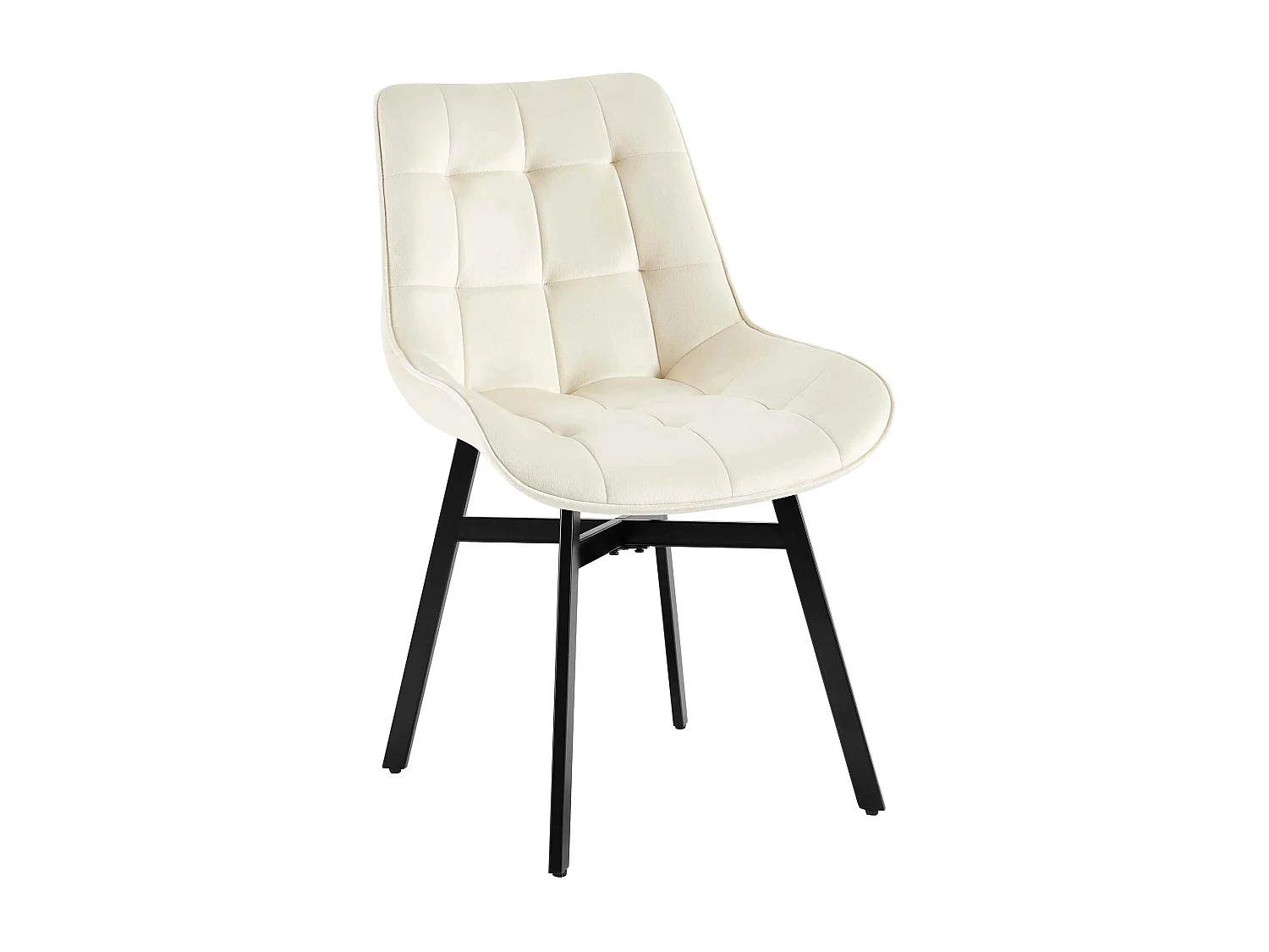 chaise salle à manger - Velours - Crème - Colby