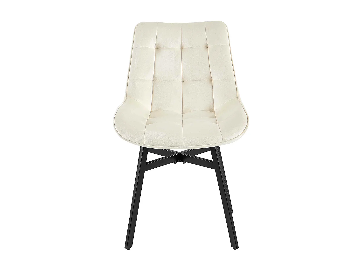 chaise salle à manger - Velours - Crème - Colby