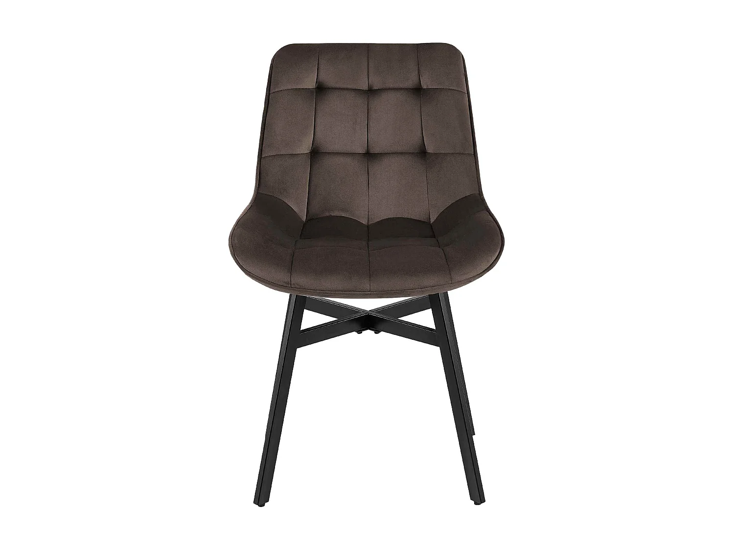 chaise salle à manger - Velours - Marron - Colby