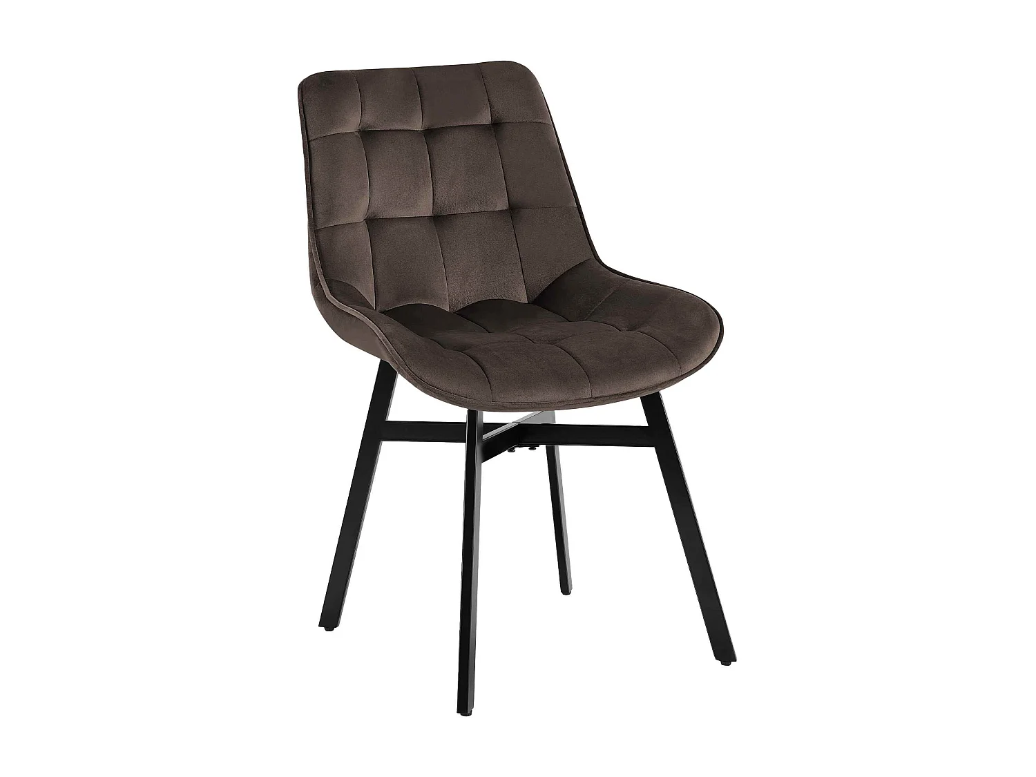 chaise salle à manger - Velours - Marron - Colby