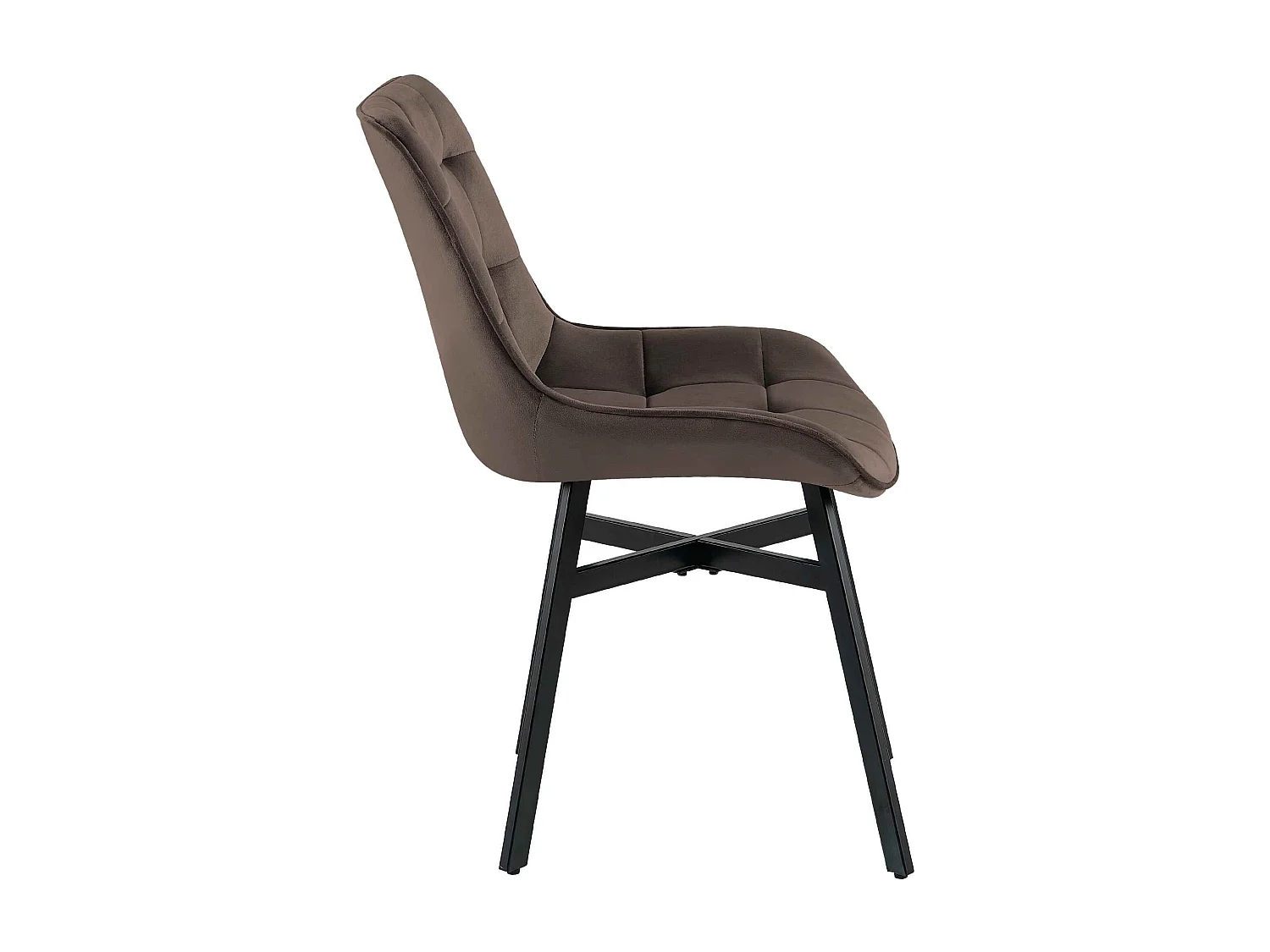 chaise salle à manger - Velours - Marron - Colby