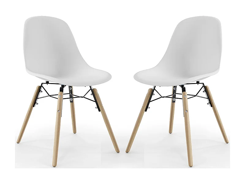 Esszimmerstuhl - Skandinavisches Design - Holzbeine - 2er-Set - Skögur