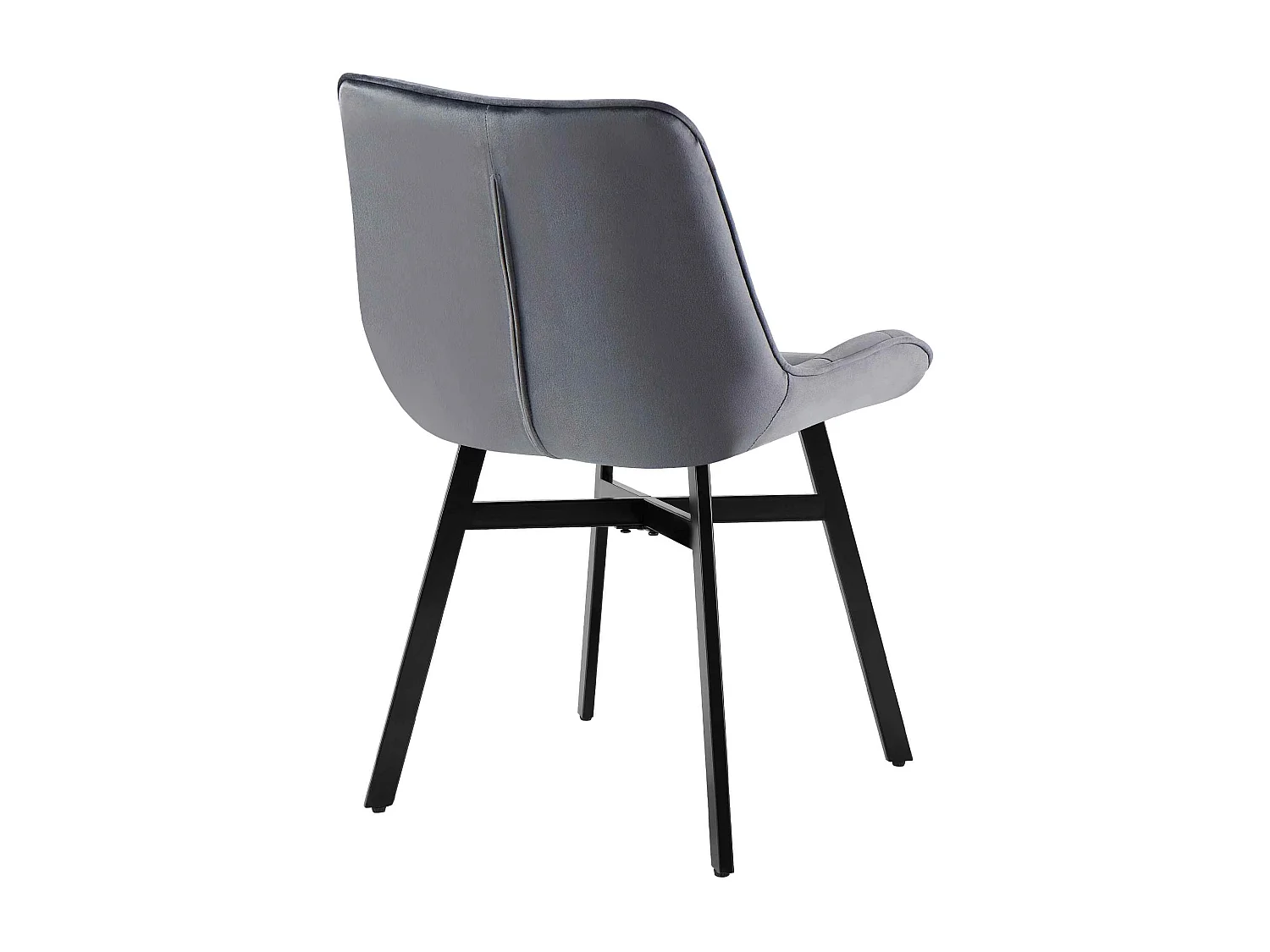 chaise salle à manger - Velours - Gris foncé - Colby