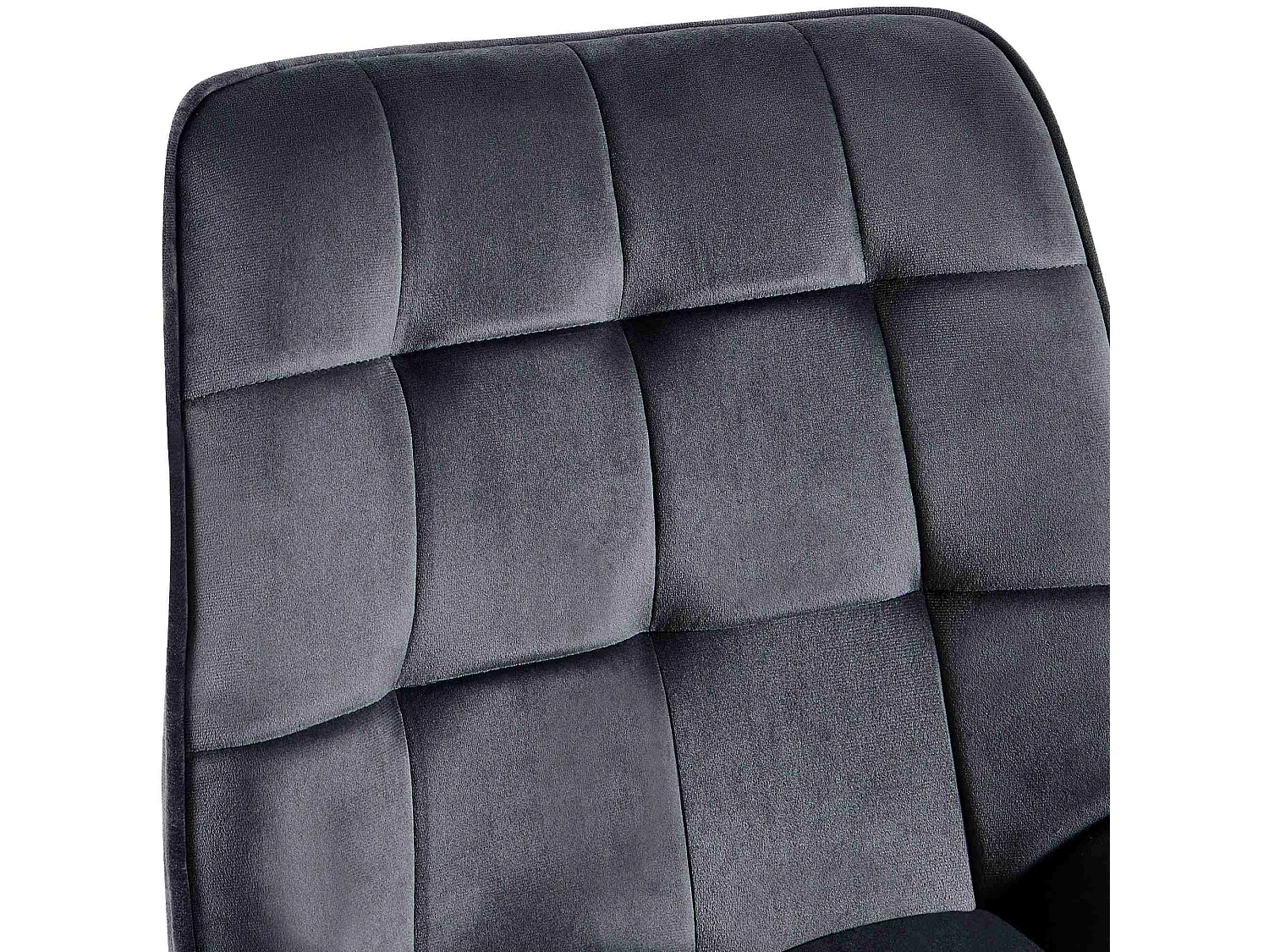 chaise salle à manger - Velours - Gris foncé - Colby