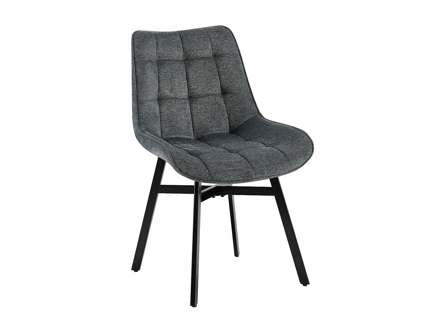 chaise salle à manger - Tissu - Gris foncé - Colby