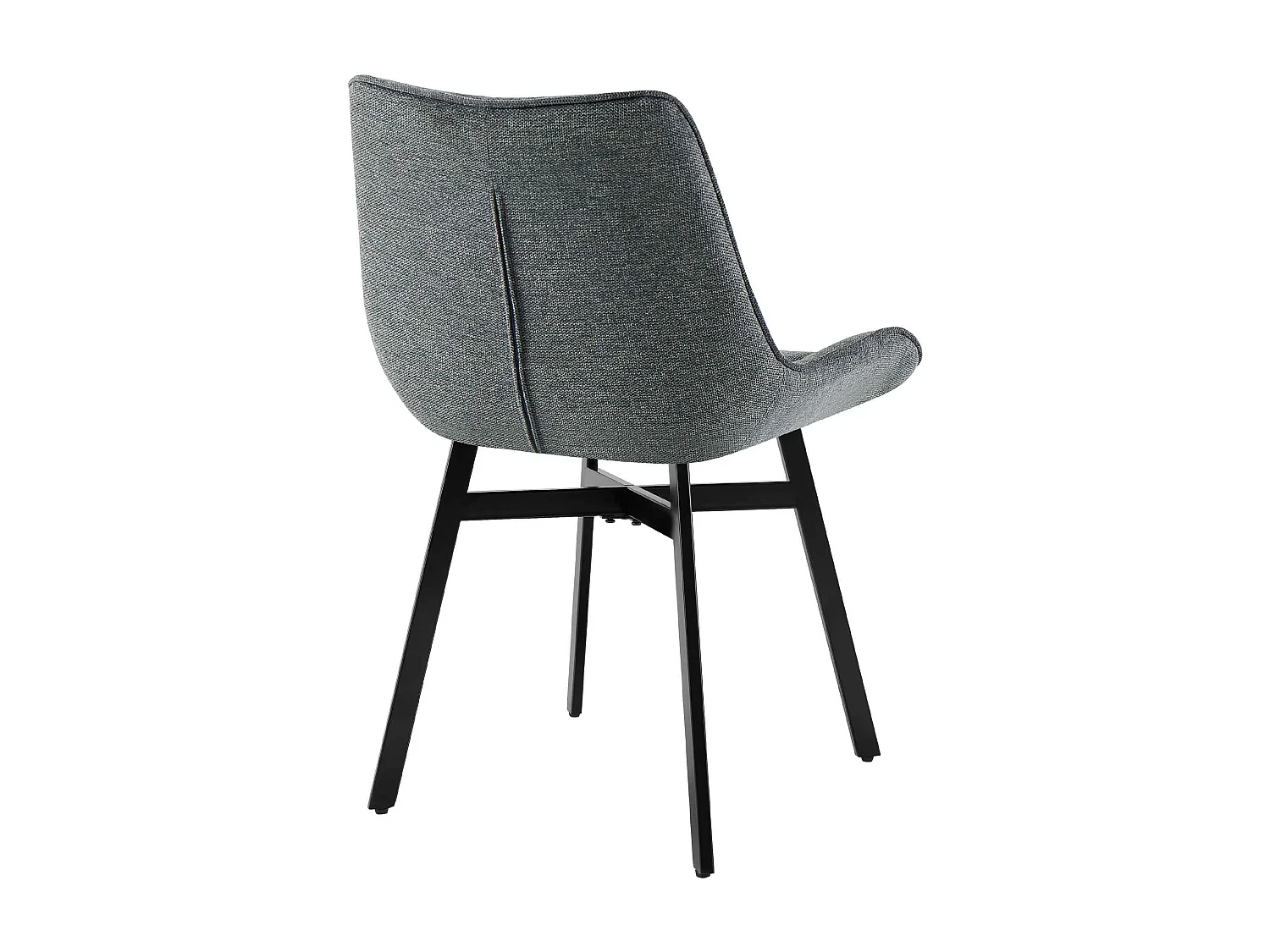 chaise salle à manger - Tissu - Gris foncé - Colby