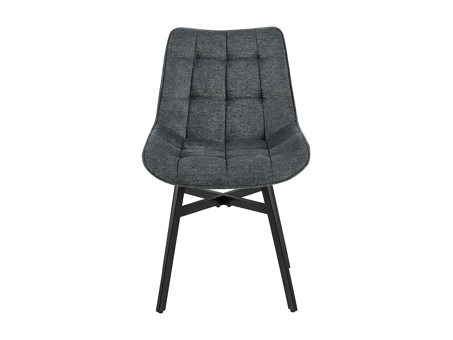 chaise salle à manger - Tissu - Gris foncé - Colby