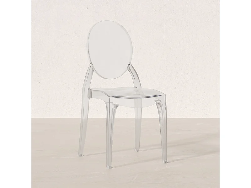 Chaise de Salle à Manger Transparente - Style Victoria  Transparent