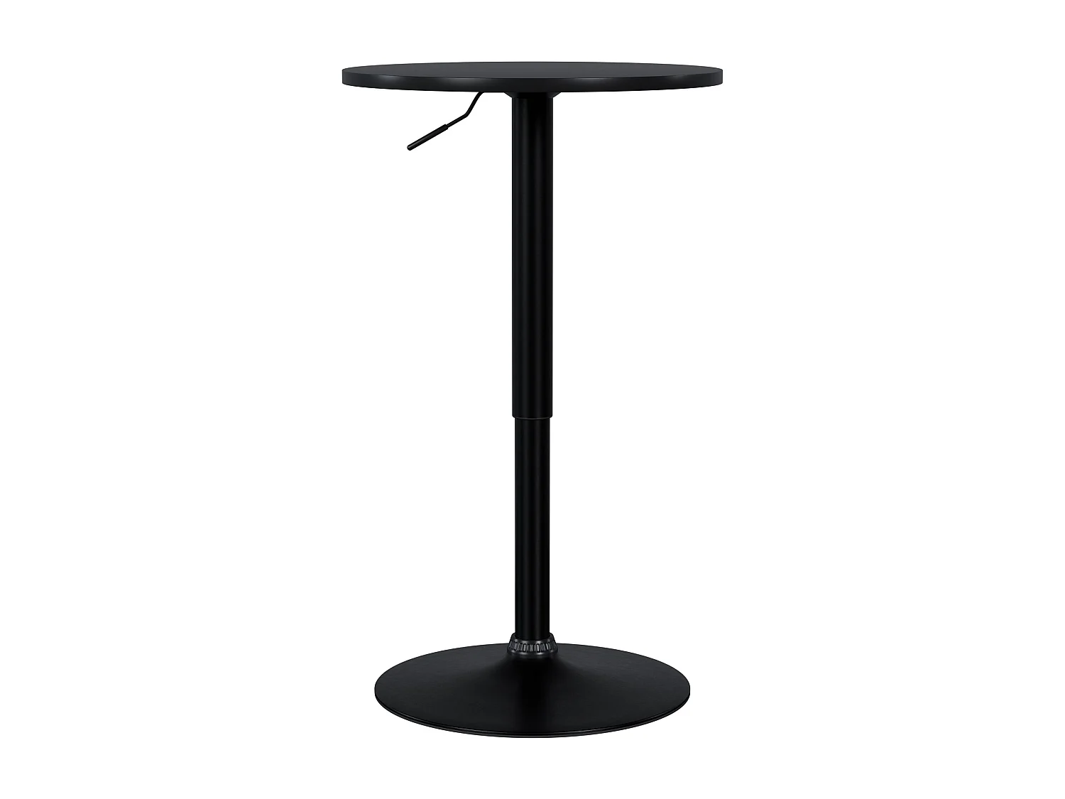 Table haute - rond Ø 52 cm - Bois - Noir / Noir - Xanten