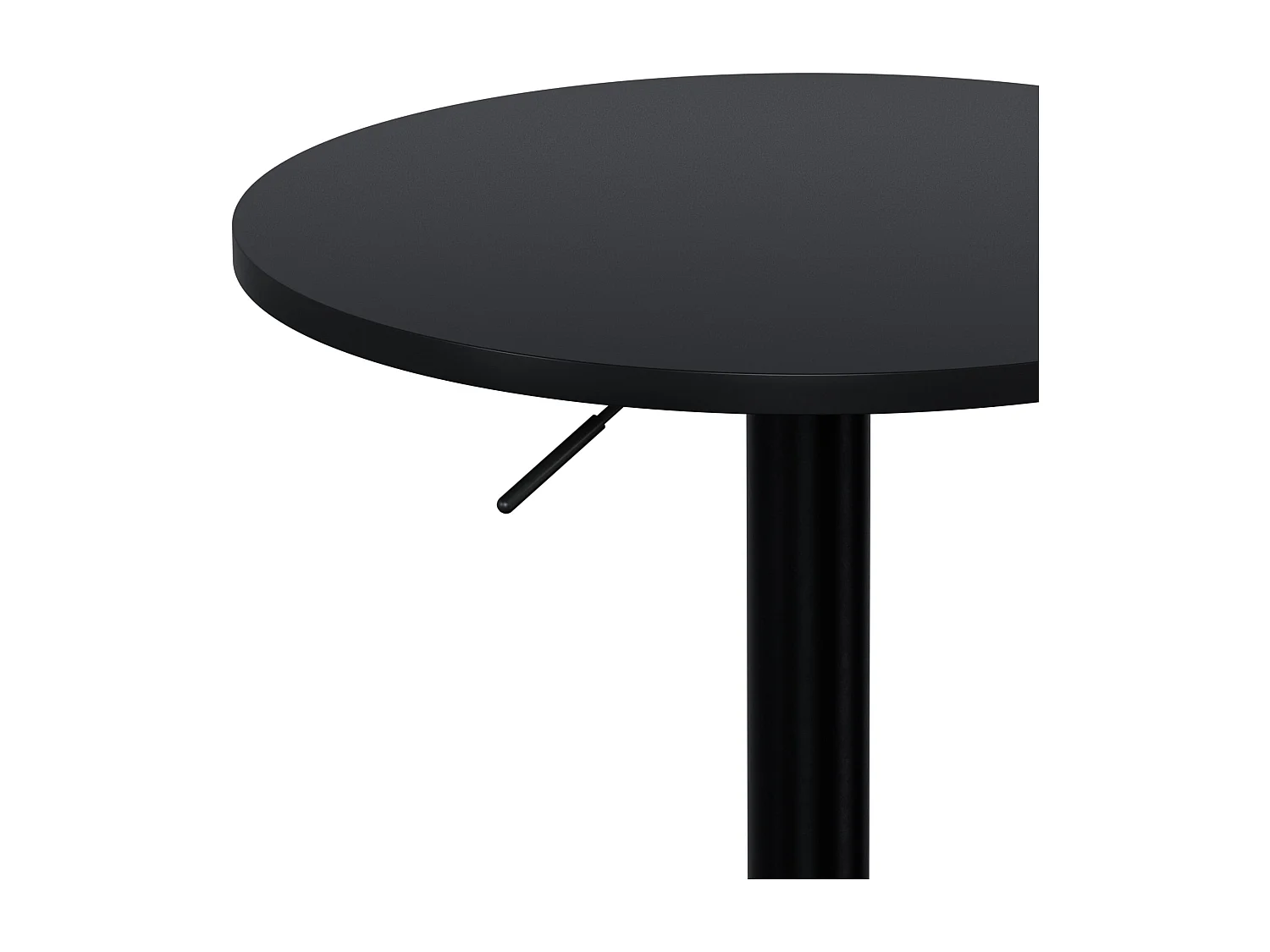 Table haute - rond Ø 52 cm - Bois - Noir / Noir - Xanten